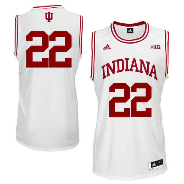 Men Indiana Hoosiers #22 Clifton Moore College Basketball Jerseys Sale-White - Click Image to Close